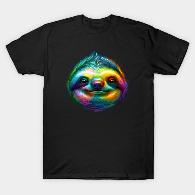 Colorful Sloth T-Shirt by stonemask